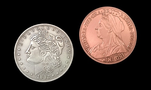 Copper Silver Queen Victoria / Morgan Dollar Replica Coin (5004)