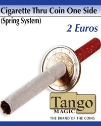 Sigaret door 2 euromunt enkelzijdig (2645)