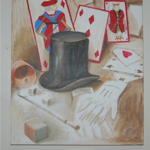 Schilderij Hat Cane & Cards
